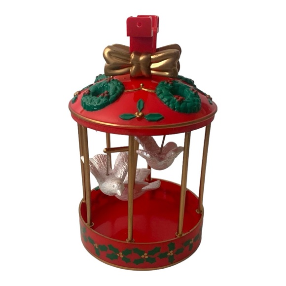 NIB VTG 1989 NOMA Ornamotion White Dove Gold Bow Rotation Christmas Tree Decor - Picture 6 of 13